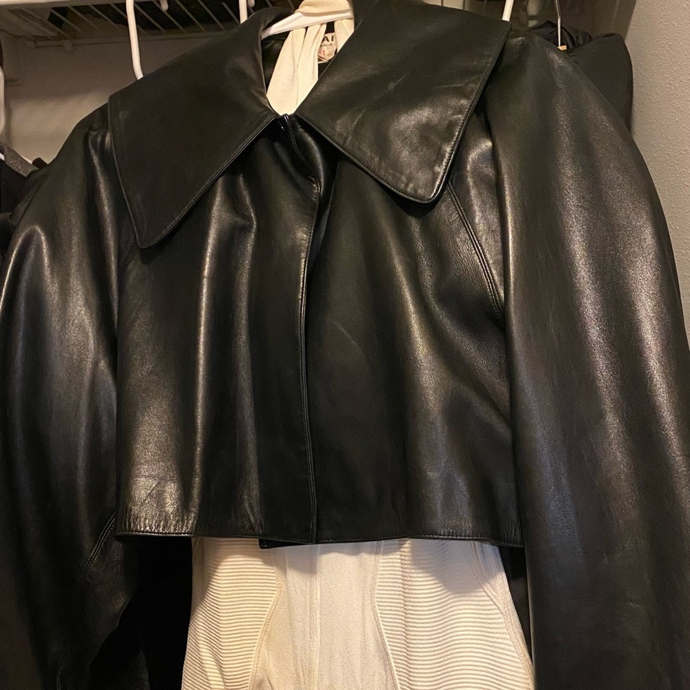 1990’s Azzedine Alaïa Black Leather Jacket